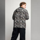 Wolf Hair Print Windbreaker