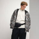 Wolf Hair Print Windbreaker
