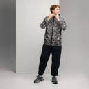 Wolf Hair Print Windbreaker